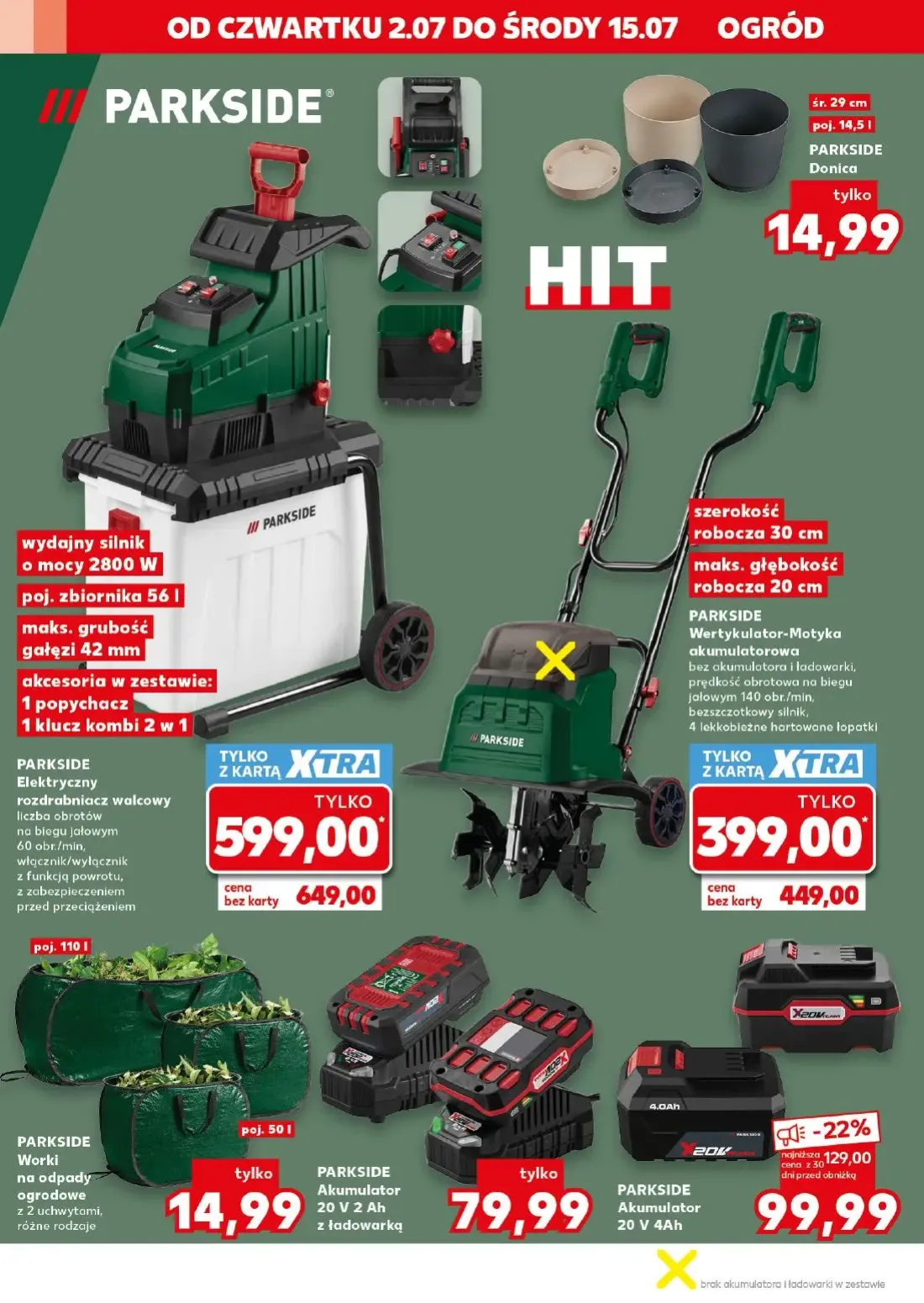 Kaufland gazetka, strona 8 z 18 — PARKSIDE Elektryczny rozdrabniacz walcowy, PARKSIDE Wertykulator-Motyka akumulatorowa, PAR…