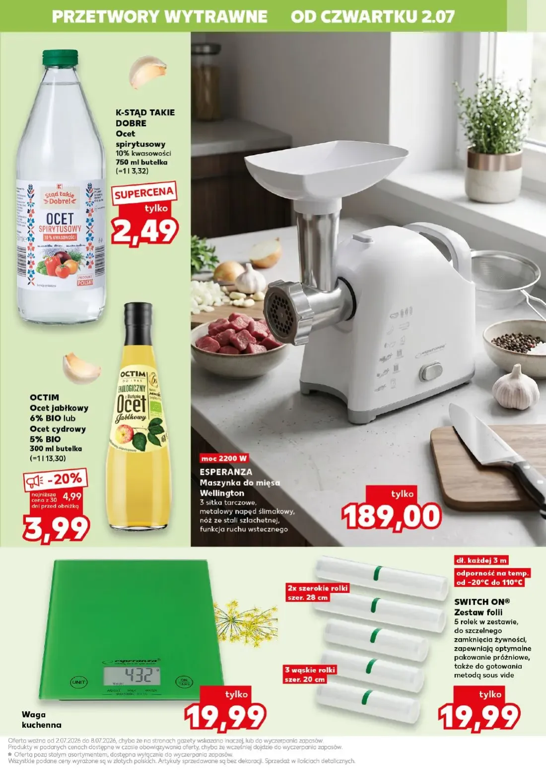 Kaufland gazetka, strona 15 z 22 — Ocet jabłkowy 6% BIO lub Ocet cydrowy 5% BIO, Ocet spirytusowy