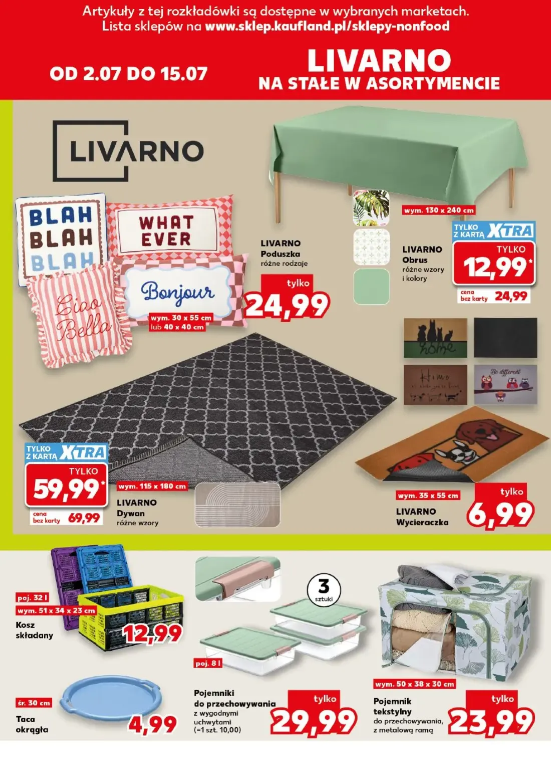 Kaufland gazetka, strona 16 z 18 — Obrus, Dywan, Poduszka