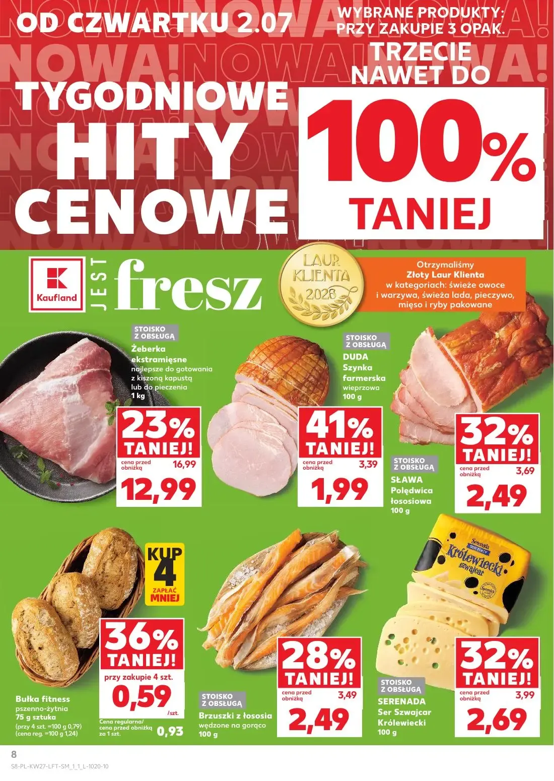 Kaufland gazetka, strona 8 z 72 — Żeberka ekstramięsne, DUDA Szynka farmerska wieprzowa
