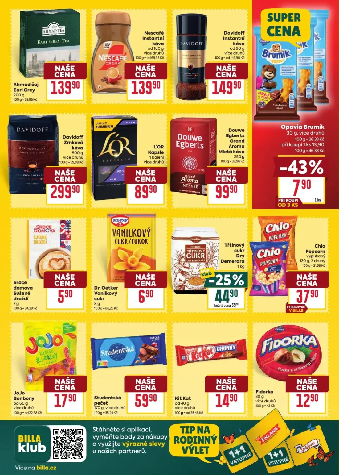 Billa leták, strana 19 z 31 — Douwe Egberts Grand Aroma Mletá káva, Chio Popcorn vypukaný