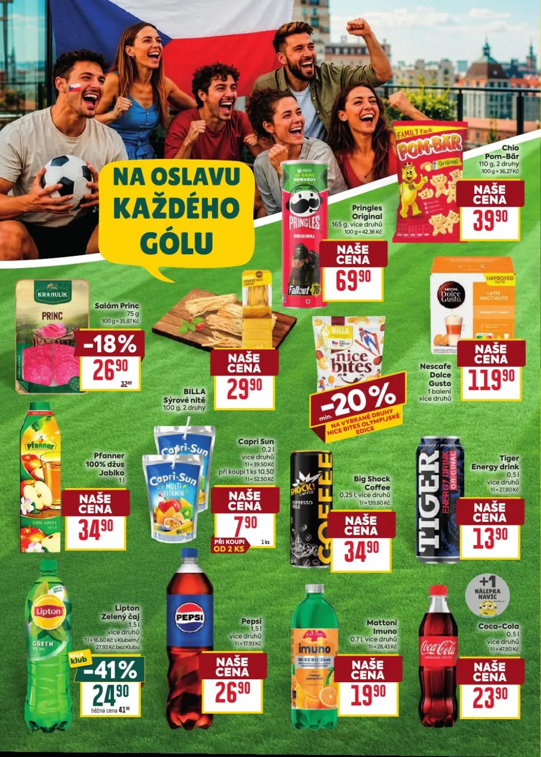 Billa leták, strana 22 z 31 — Pringles Original, Chio Pom-Bär