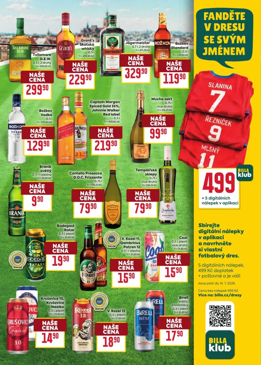 Billa leták, strana 23 z 31 — Braník světlý, V. Kozel 11, Gambrinus Patron 12