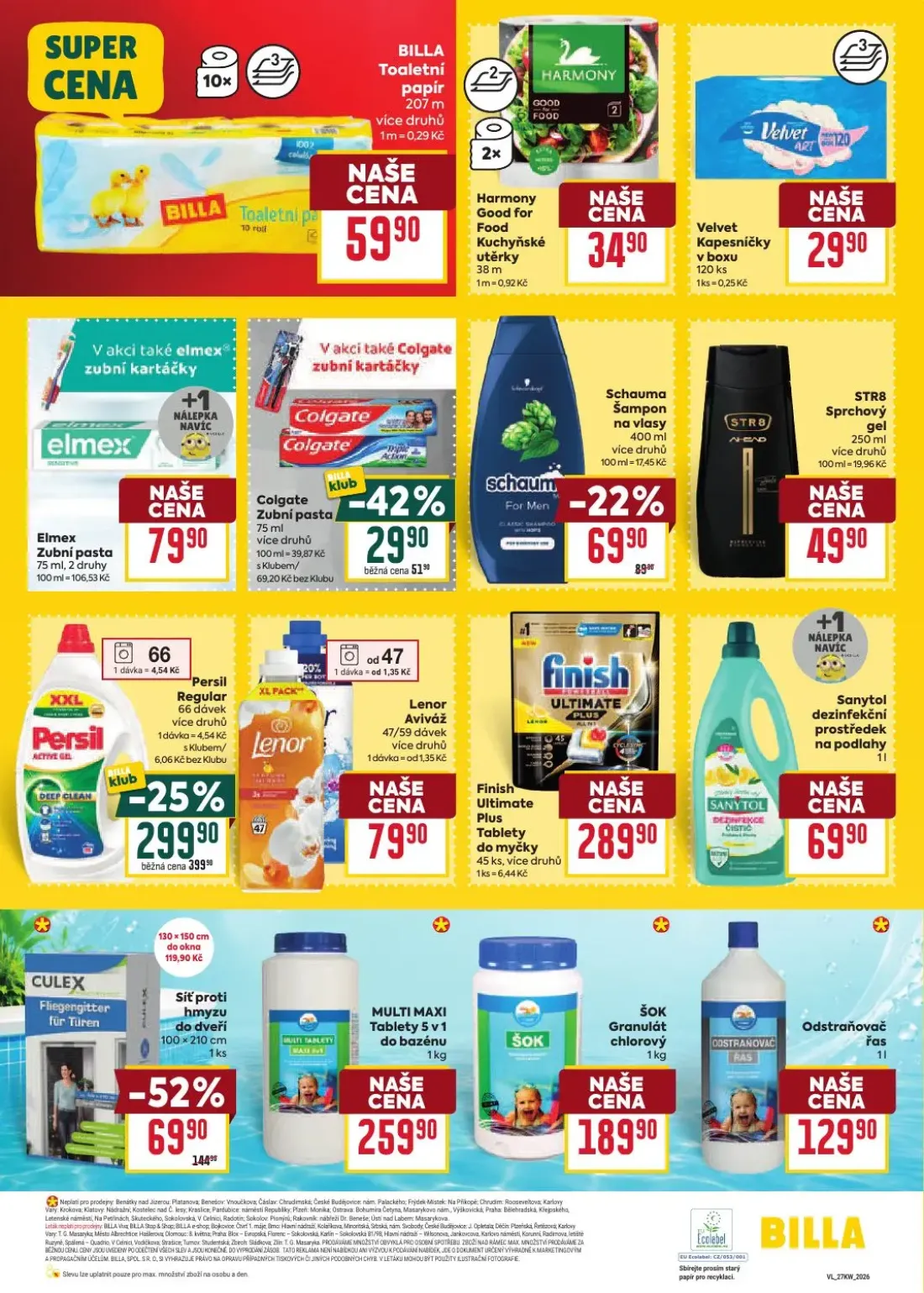 Billa leták, strana 24 z 31 — Persil Regular, Schauma Šampon na vlasy, BILLA Toaletní papír