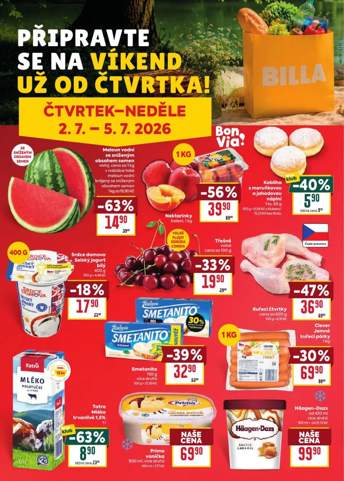Billa leták, strana 26 z 31 — Tatra Mléko trvanlivé 1,5%