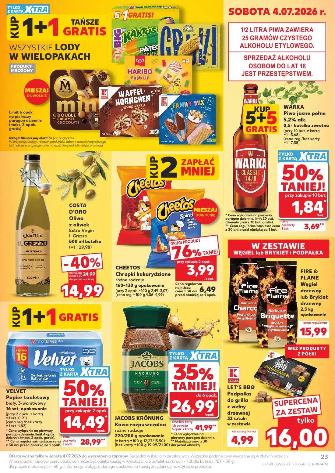 Kaufland gazetka, strona 23 z 72 — Velvet Papier toaletowy biały, 3-warstwowy, Let's BBQ Podpałka do grilla z wełny drzewnej…