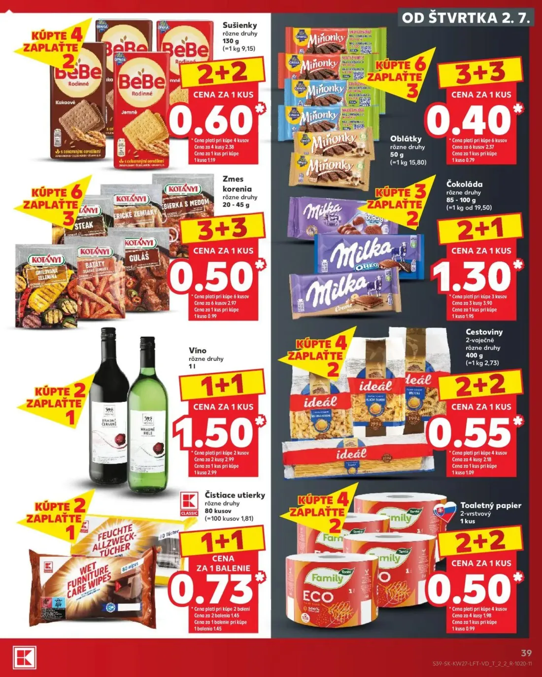 Kaufland leták, strana 39 z 80 — Víno, Čistiace utierky, Sušienky
