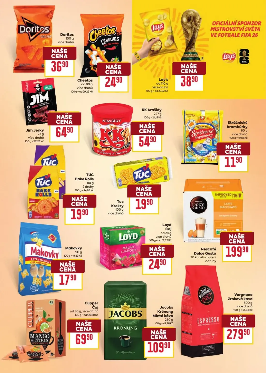 Billa leták, strana 23 z 52 — Doritos, Cheetos Crunchos, Lay's