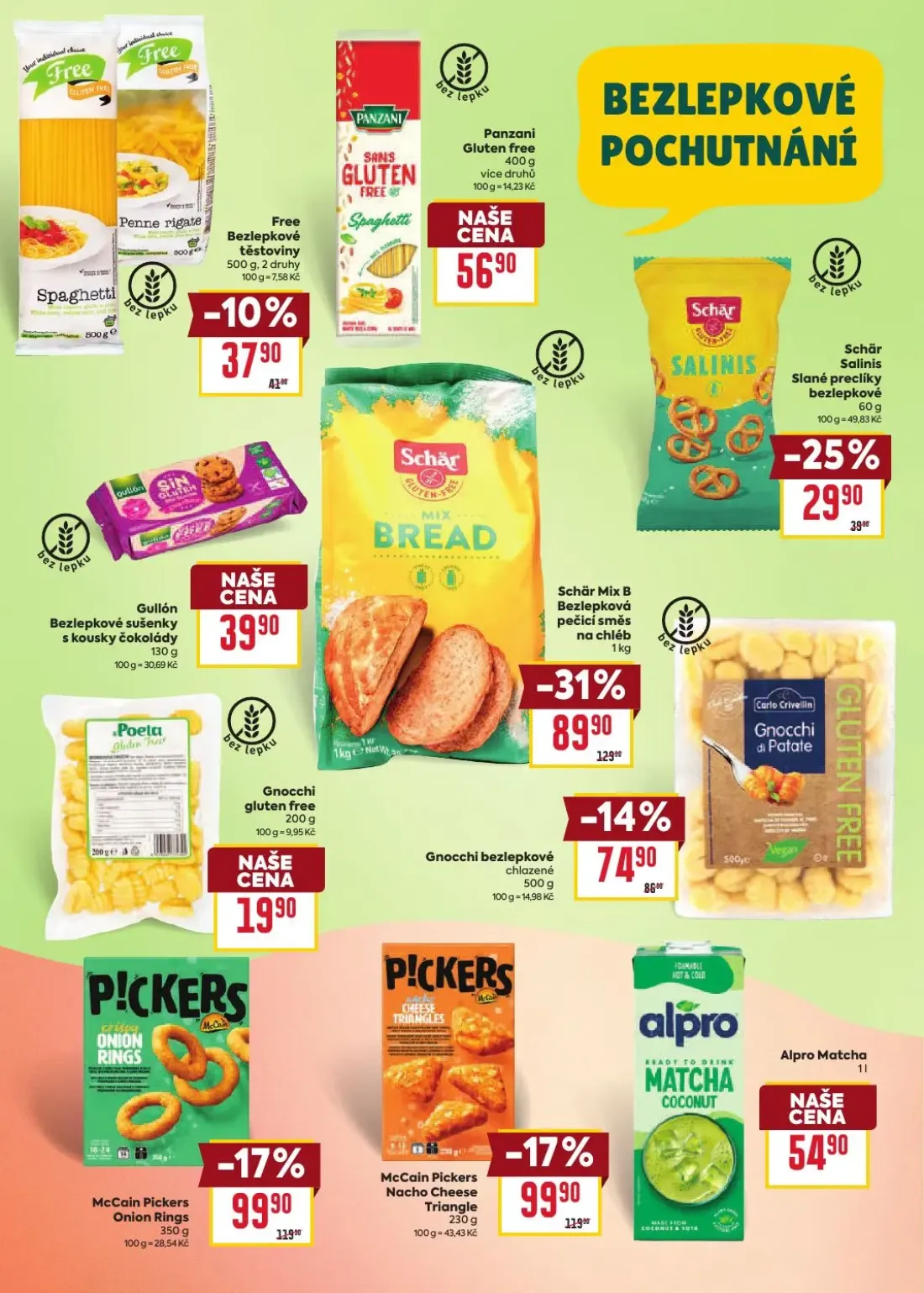 Billa leták, strana 31 z 52 — Schär Mix B Bezlepková pečící směs na chléb, McCain Pickers Onion Rings, McCain Pickers Nacho …
