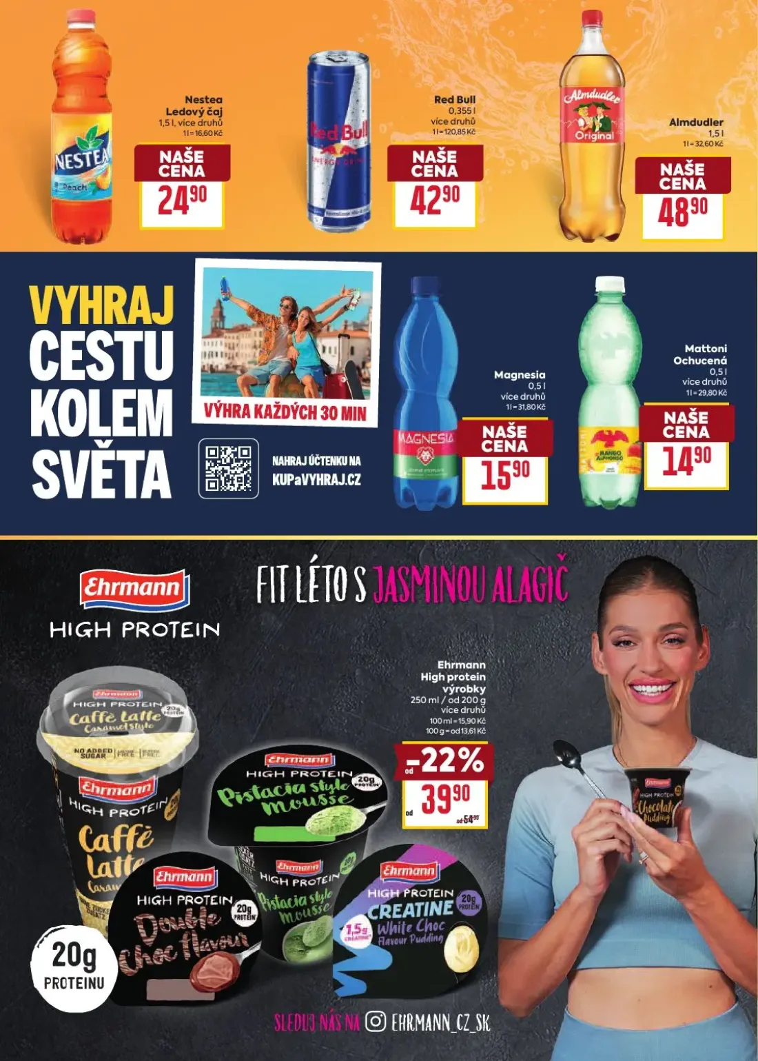 Billa leták, strana 34 z 52 — Ehrmann High protein výrobky, Nestea Ledový čaj, Red Bull