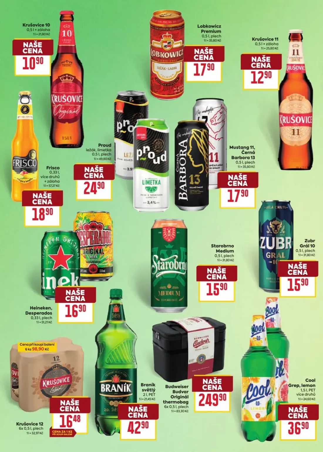 Billa leták, strana 38 z 52 — Krušovice 10, Lobkowicz Premium, Krušovice 11