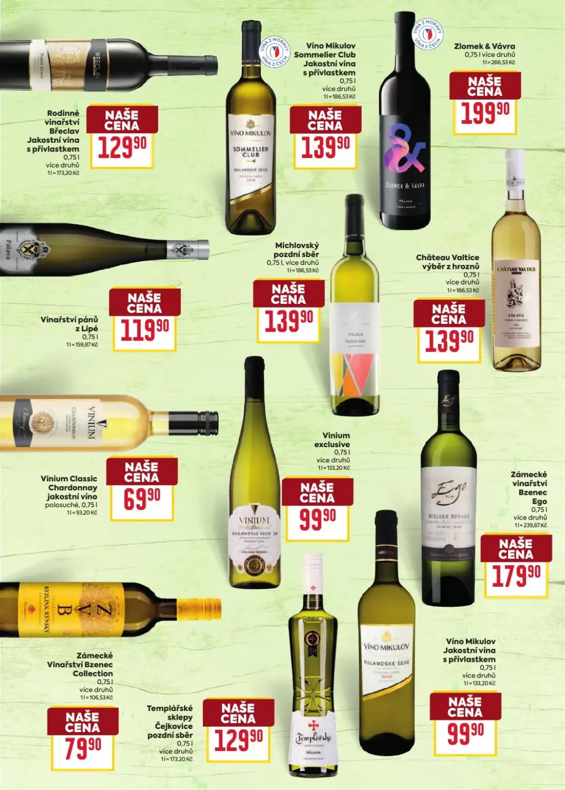 Billa leták, strana 40 z 52 — Rodinné vinařství Břeclav Jakostní vína s přívlastkem, Víno Mikulov Sommelier Club Jakostní ví…