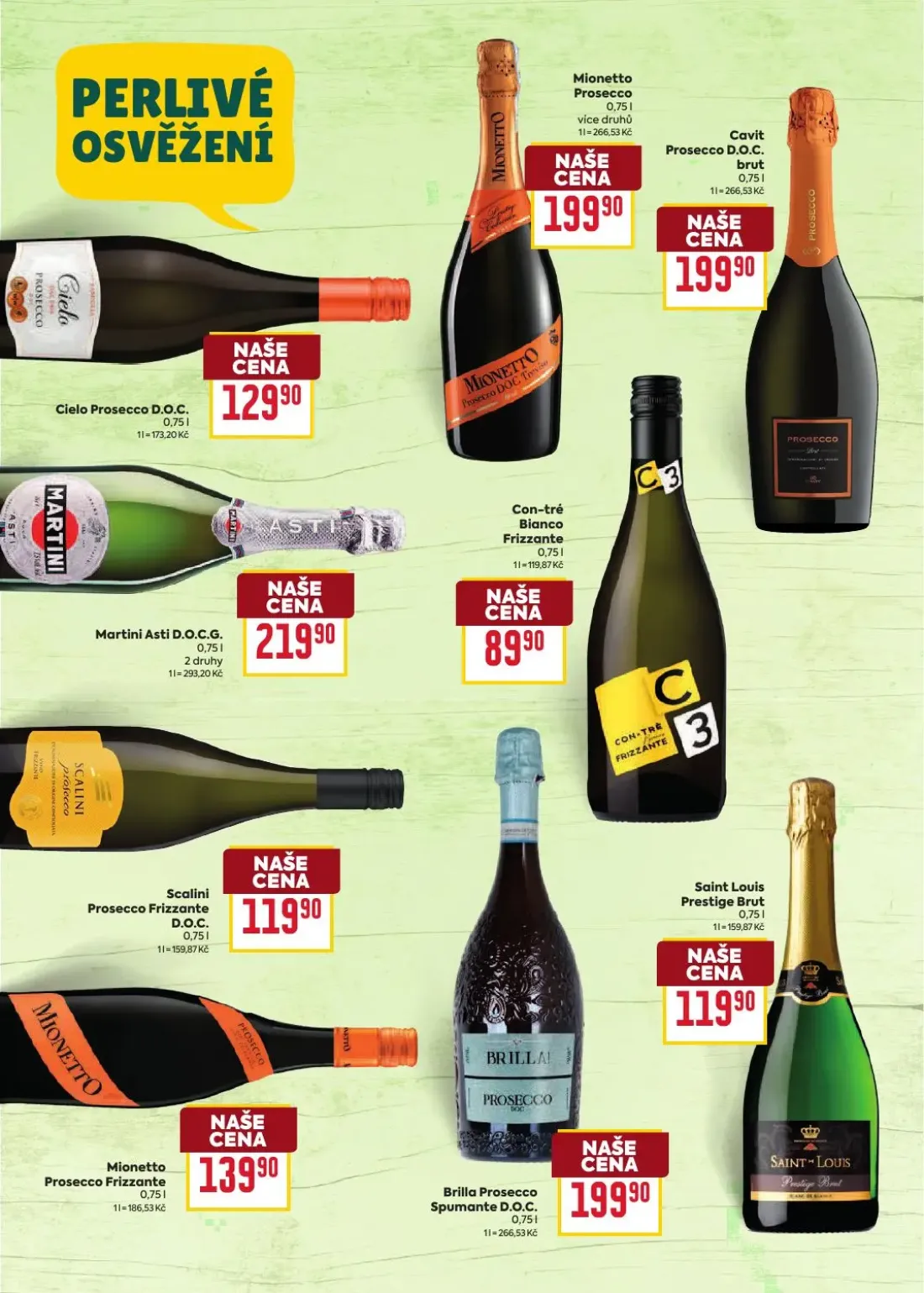 Billa leták, strana 44 z 52 — Cielo Prosecco D.O.C., Mionetto Prosecco, Cavit Prosecco D.O.C. brut