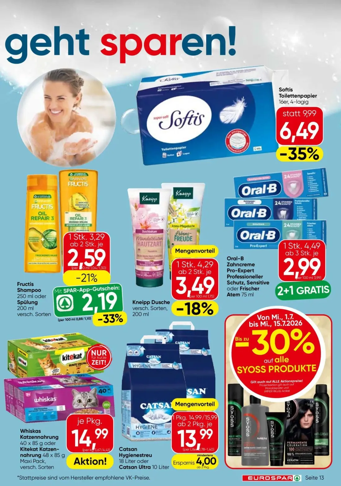 Eurospar Prospekt, Seite 13 von 16
