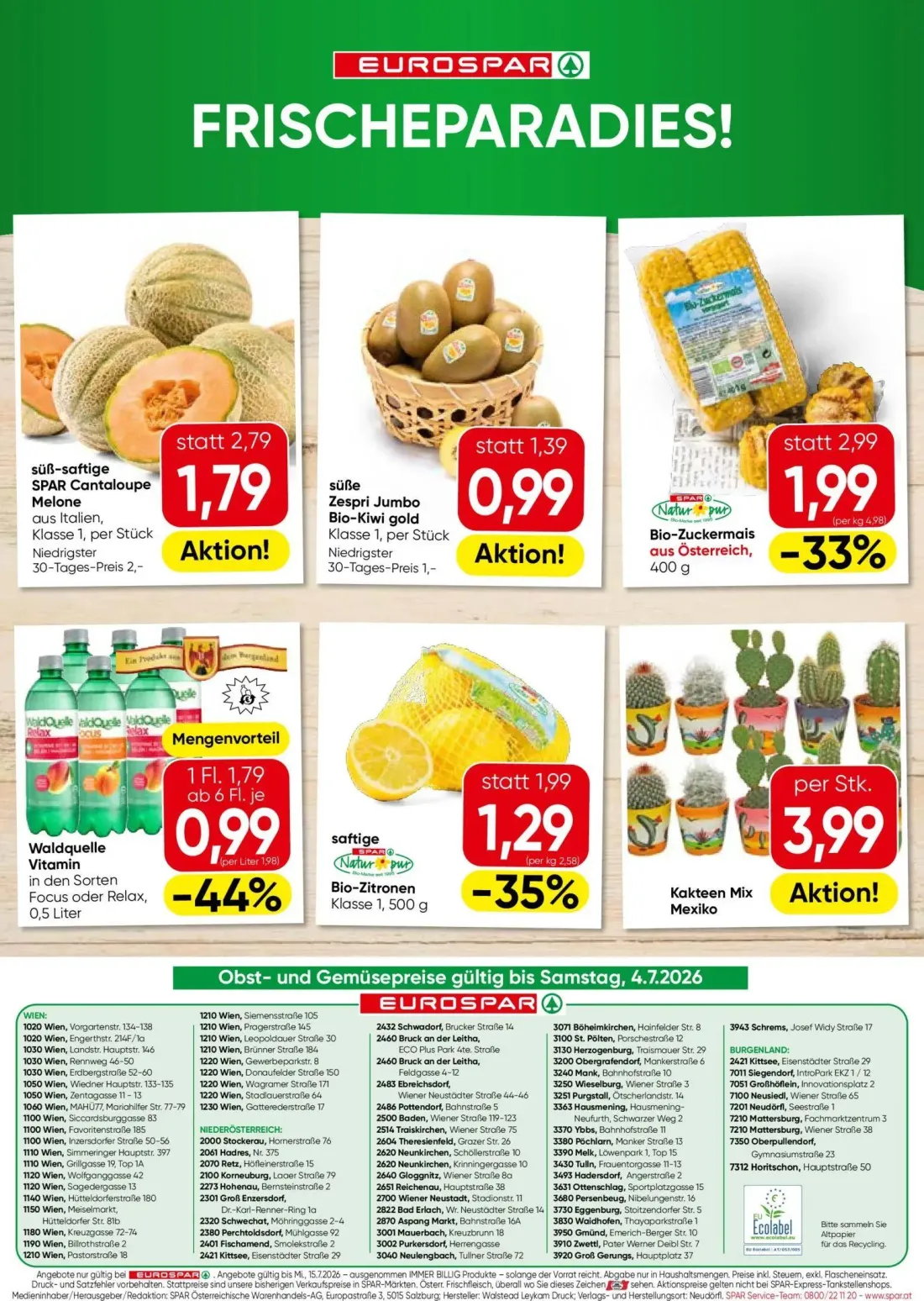 Eurospar Prospekt, Seite 16 von 16