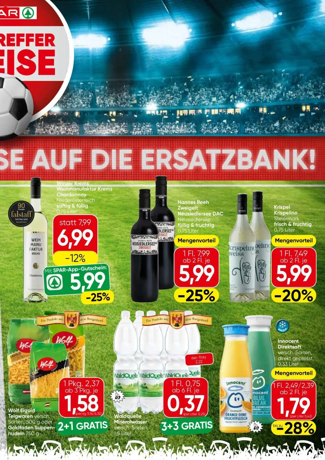 Spar Prospekt, Seite 5 von 24 — Innocent Direktsaft, Waldquelle Mineralwasser versch. Sorten