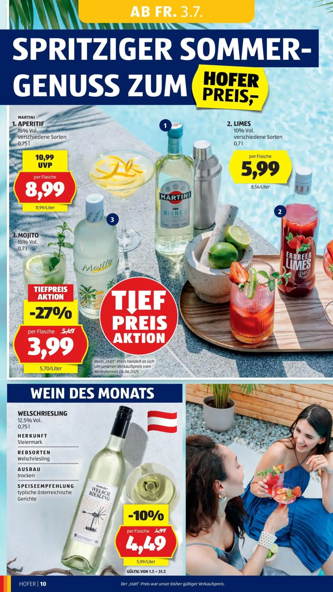 Hofer Prospekt, Seite 14 von 39 — MARTINI APERITIF, MOJITO, WELSCHRIESLING