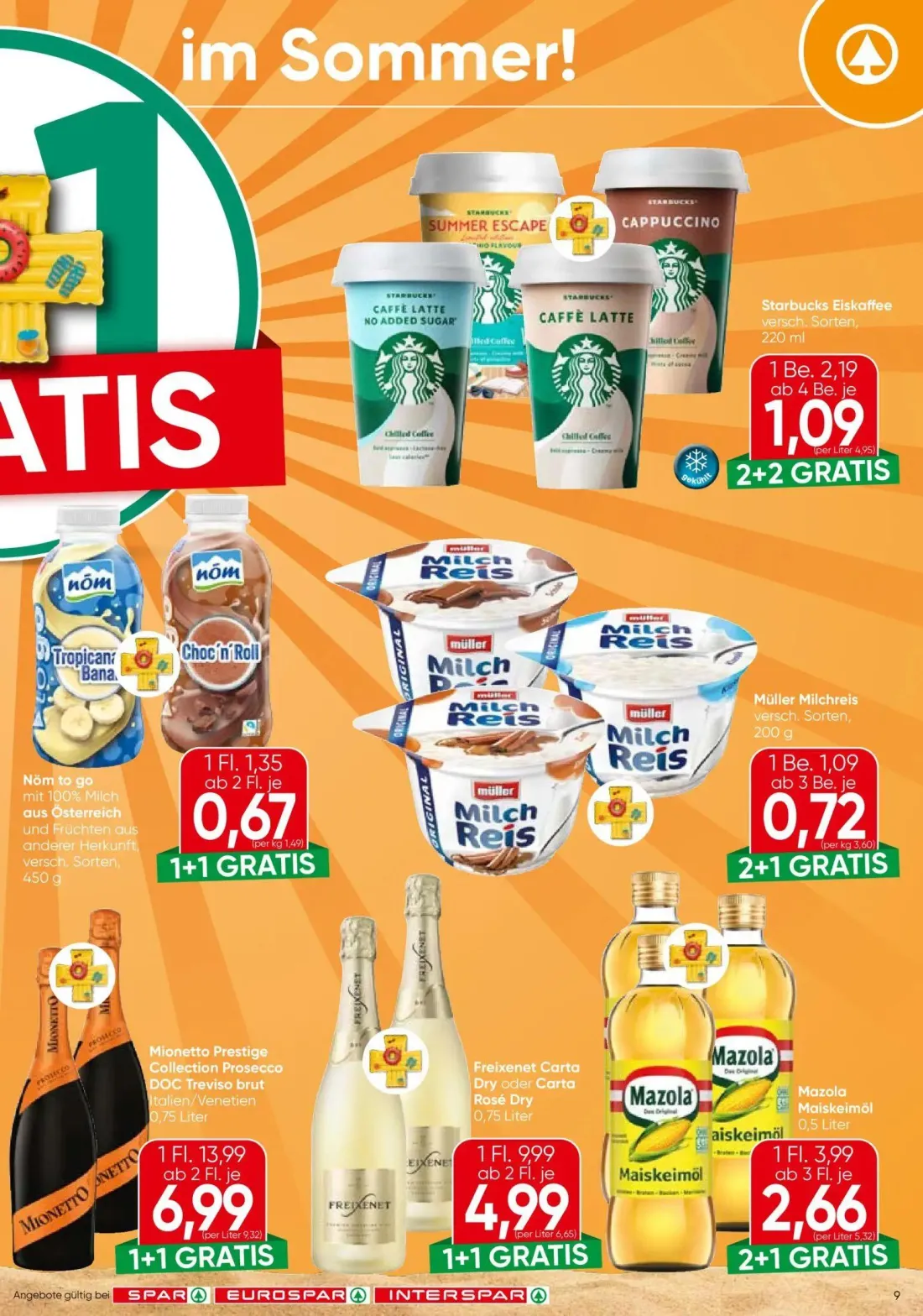 Spar Prospekt, Seite 9 von 24 — Starbucks Eiskaffee