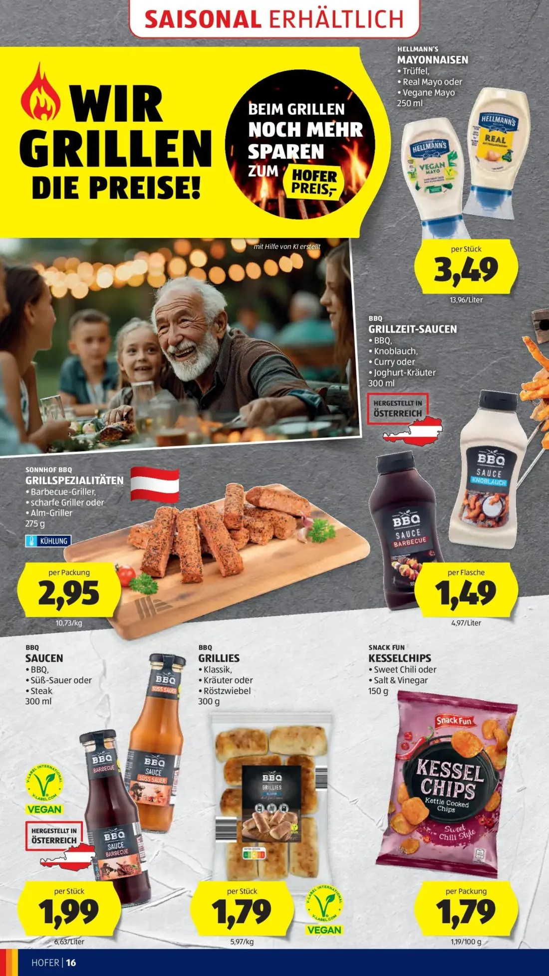 Hofer Prospekt, Seite 20 von 39 — SONNHOF BBQ GRILLSPEZIALITÄTEN, BBQ SAUCEN, BBQ GRILLIES