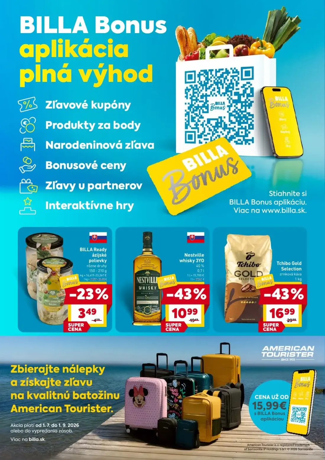 Billa leták, strana 3 z 4 — Tchibo Gold Selection zrnková káva, BILLA Ready ázijské polievky