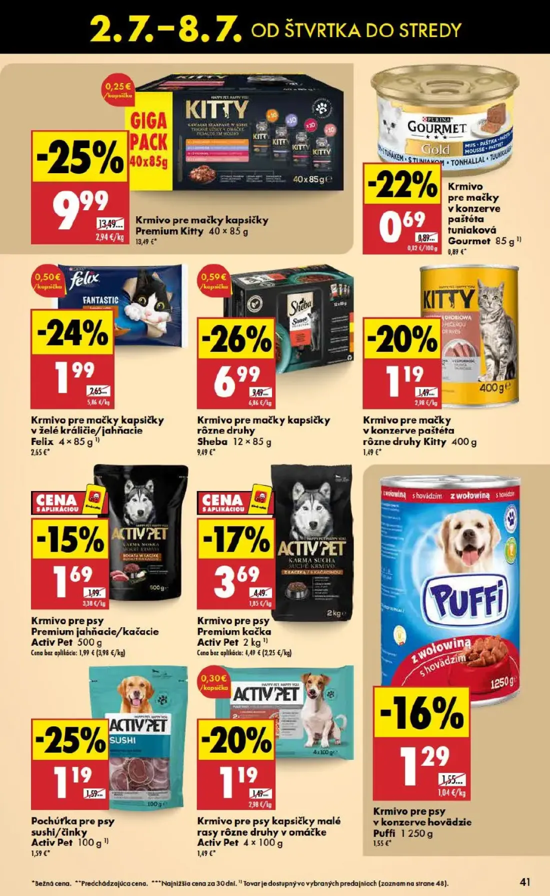 Biedronka leták, strana 41 z 48 — Krmivo pre mačky kapsičky Premium Kitty, Krmivo pre mačky kapsičky rôzne druhy Sheba, Krmi…