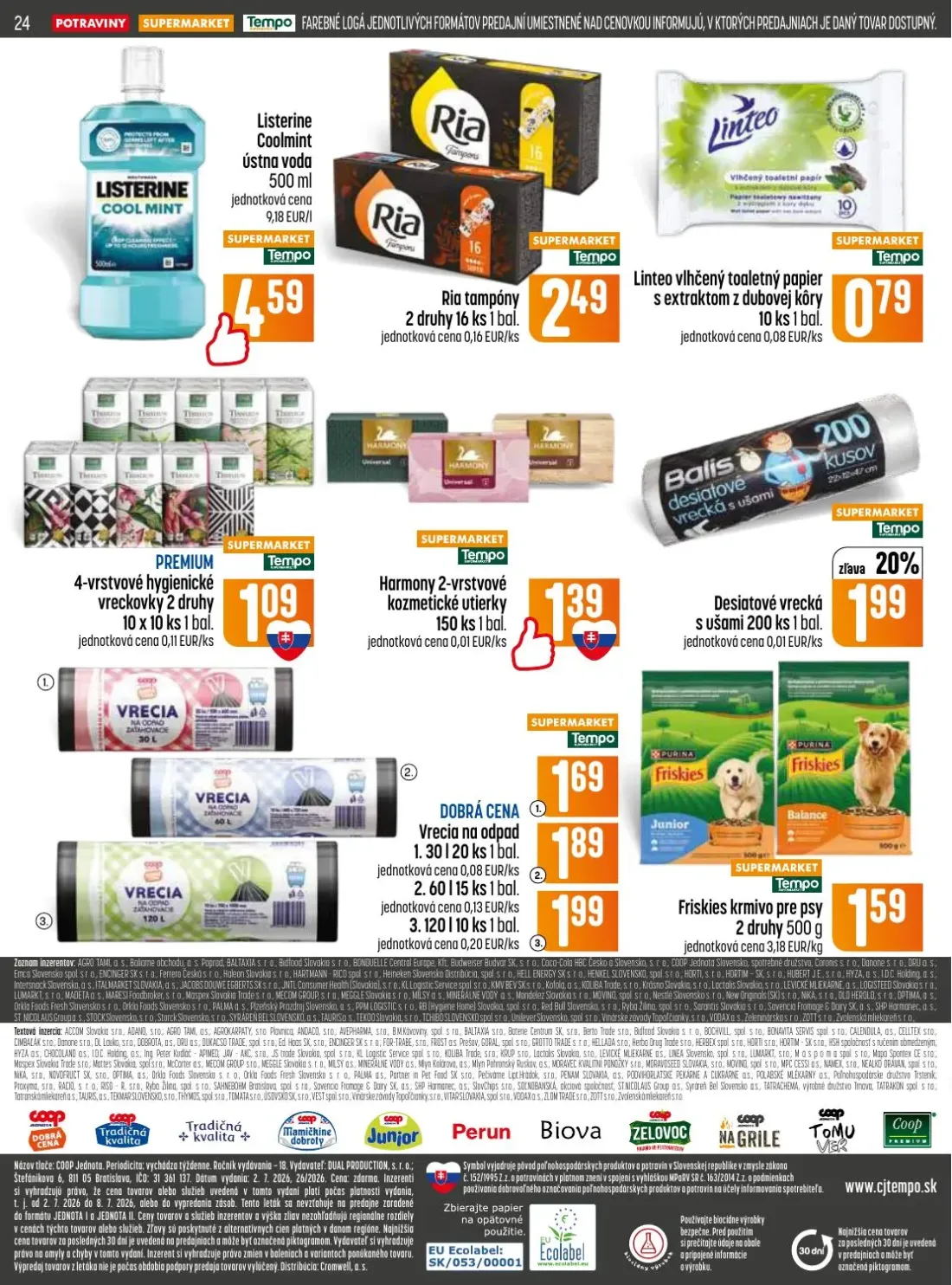 Coop Jednota leták, strana 24 z 28 — Friskies krmivo pre psy