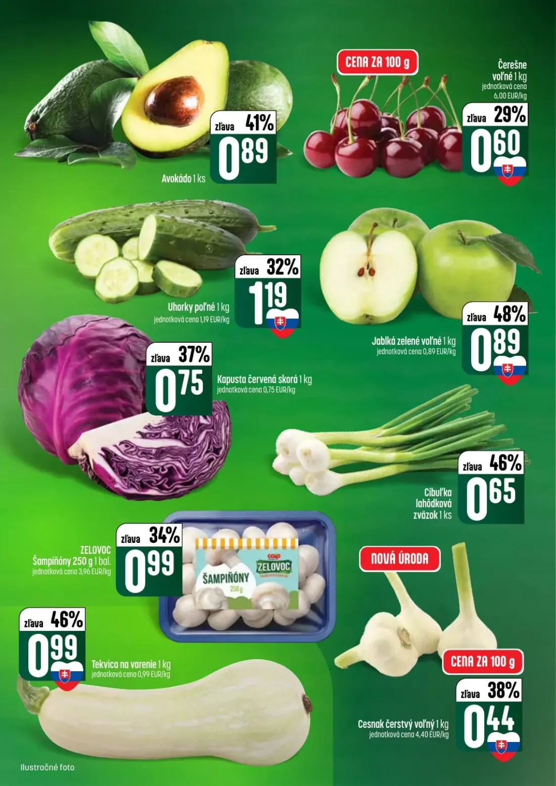 Coop Tempo leták, strana 7 z 56 — Avokádo, Čerešne voľné, Uhorky poľné