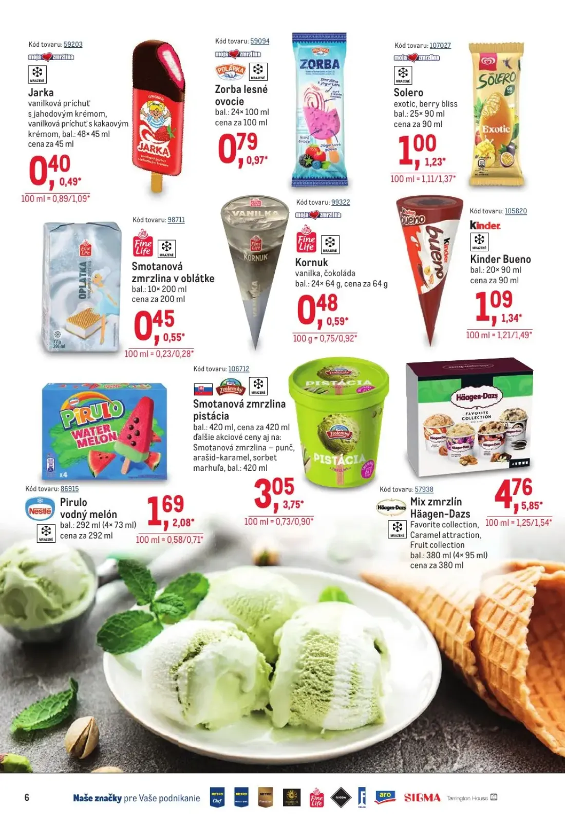 Metro leták, strana 6 z 40 — Mix zmrzlín Häagen-Dazs Favorite collection, Caramel attraction, Fruit collection