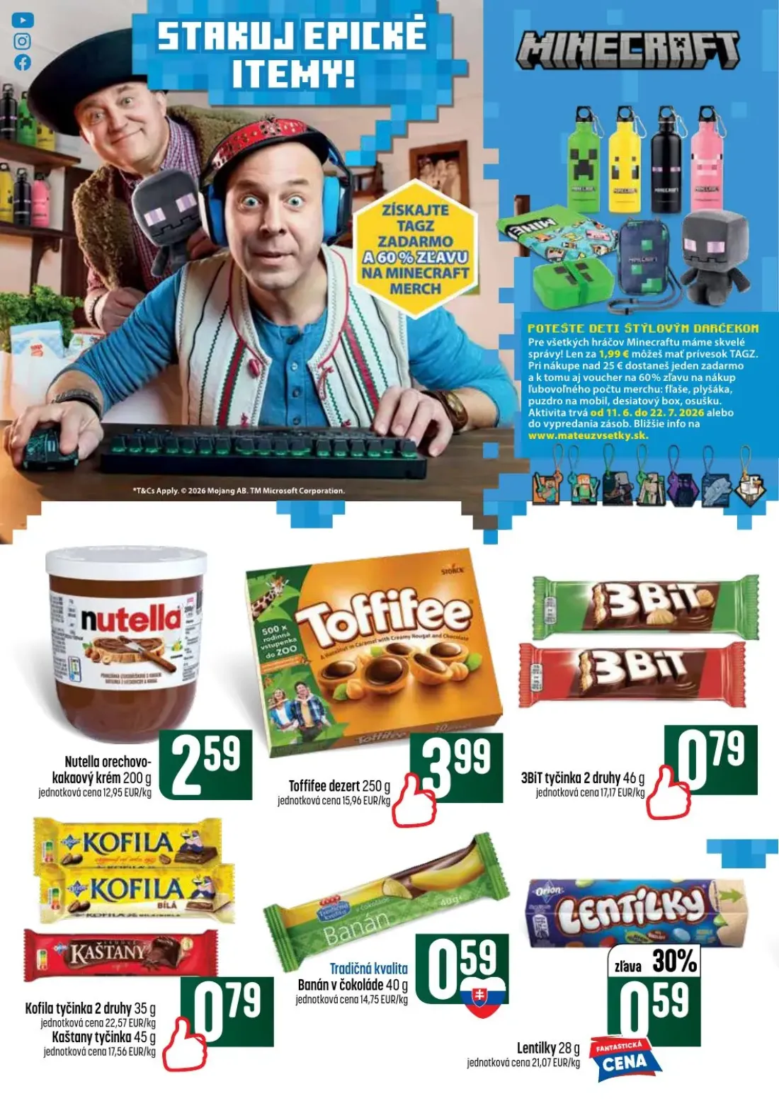 Coop Tempo leták, strana 32 z 56 — Nutella orechovo-kakaový krém, Toffifee dezert, 3BiT tyčinka 2 druhy