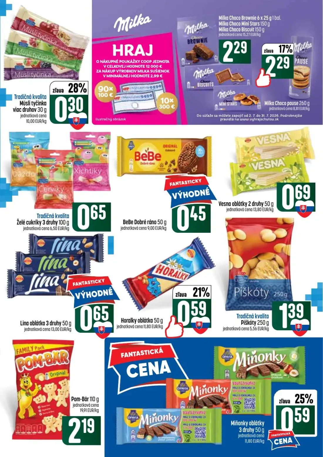 Coop Tempo leták, strana 33 z 56 — Müsli tyčinka, Milka Choco Brownie, Milka Choco Mini Stars