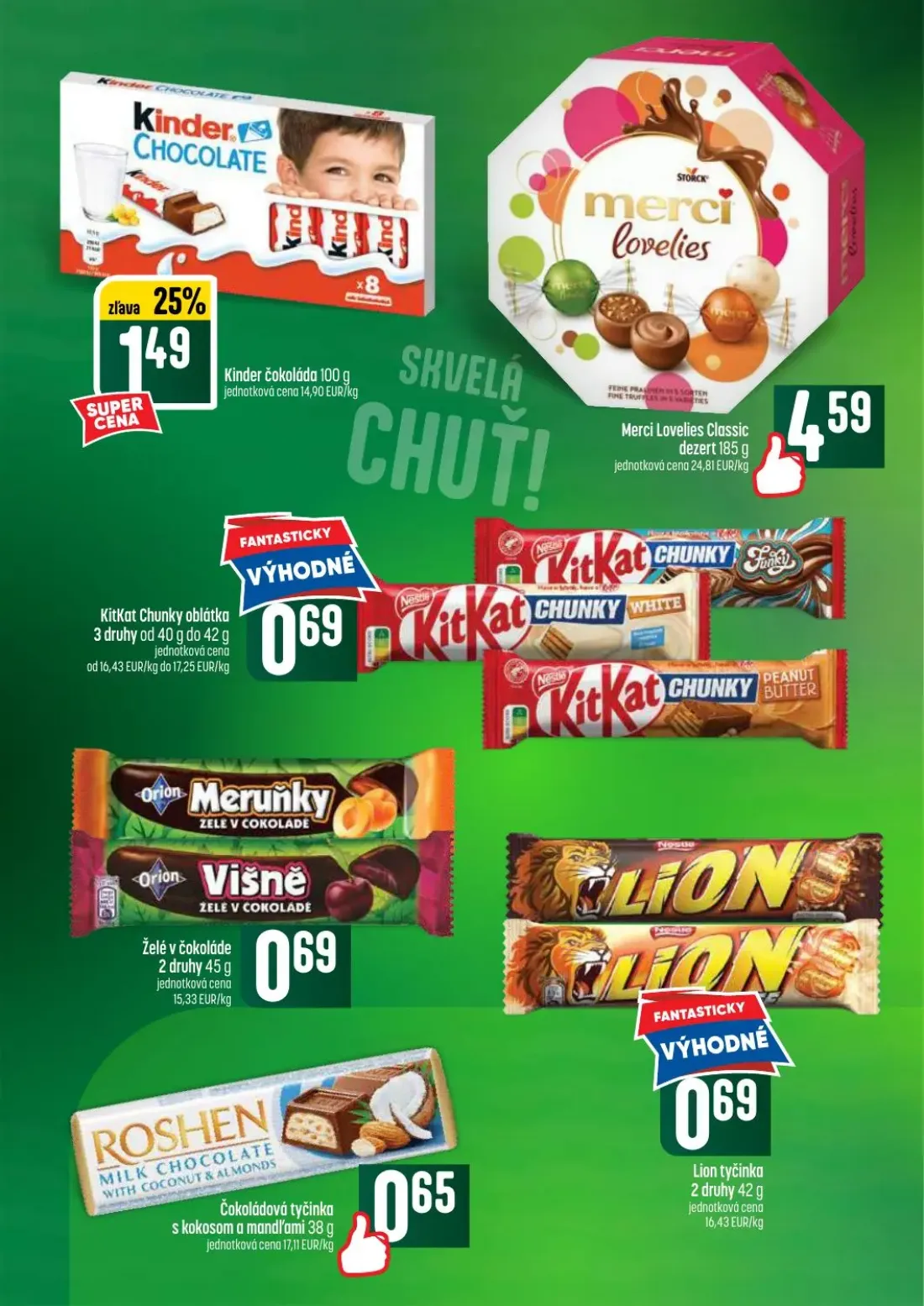 Coop Tempo leták, strana 34 z 56 — Kinder čokoláda, Merci Lovelies Classic dezert, KitKat Chunky oblátka