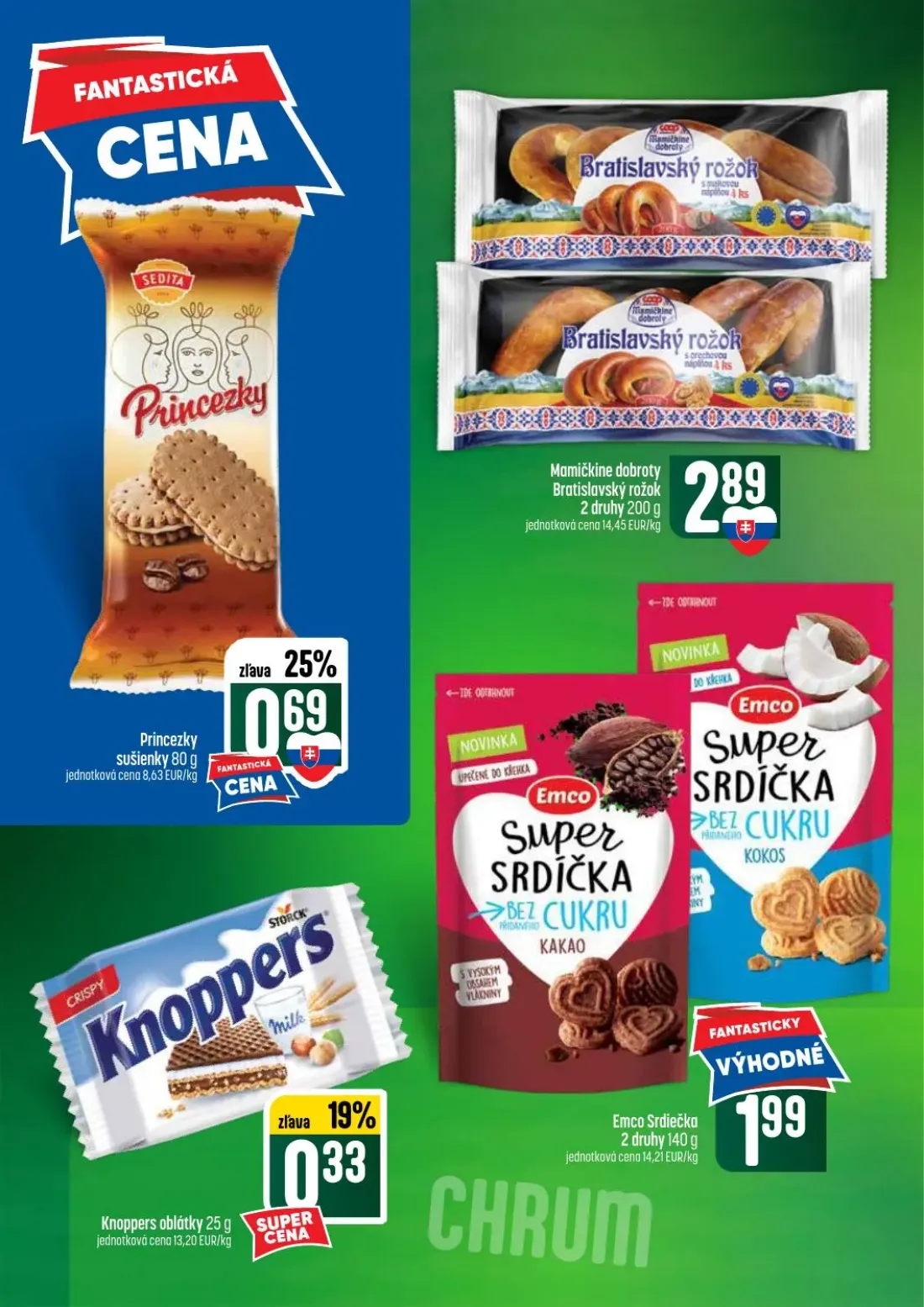 Coop Tempo leták, strana 36 z 56 — Princezky sušienky, Emco Srdiečka, Knoppers oblátky