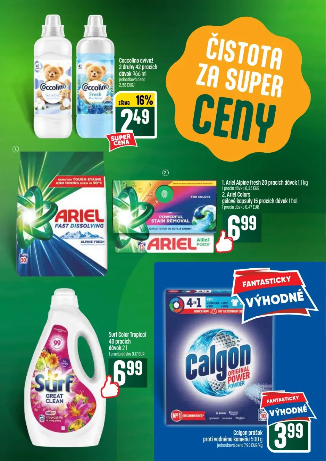 Coop Tempo leták, strana 51 z 56 — Coccolino aviváž, Ariel Alpine fresh, Ariel Colors gélové kapsuly