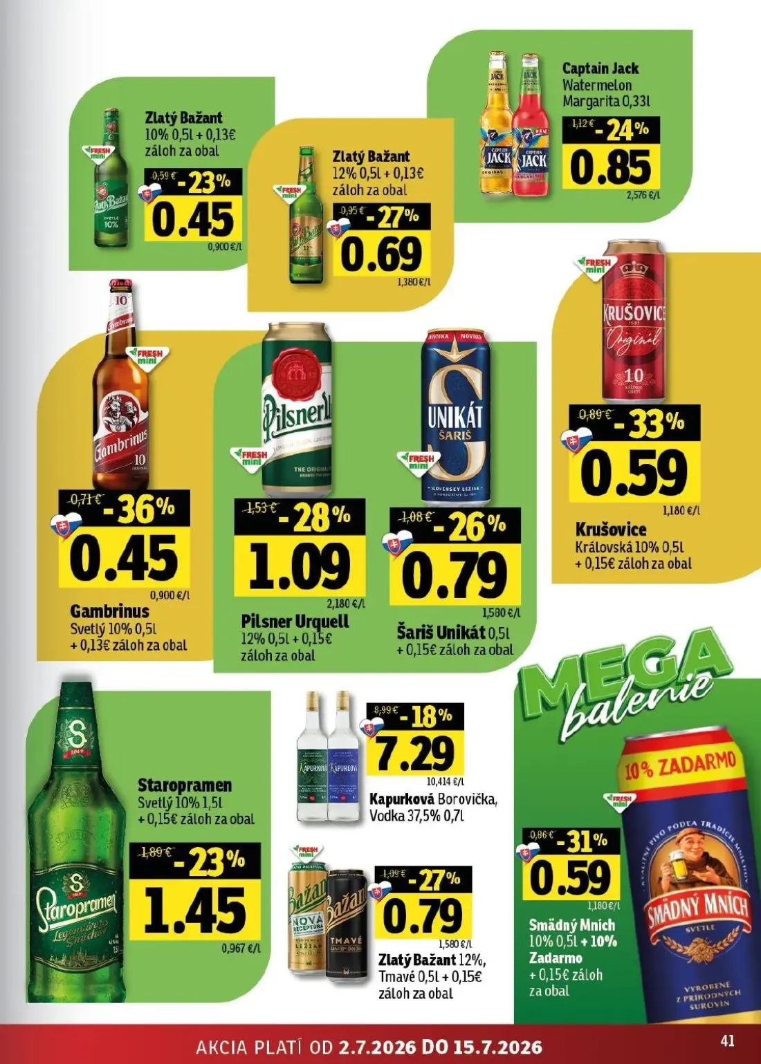 Fresh východ leták, strana 41 z 54 — Pilsner Urquell, Staropramen Svetlý, Krušovice Královská