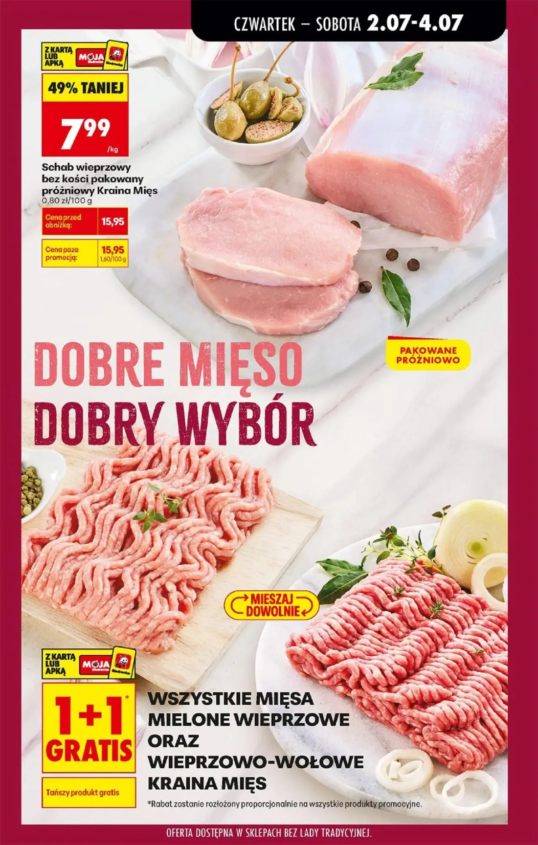 Biedronka gazetka, strona 23 z 80 — Schab wieprzowy bez kości pakowany próżniowy Kraina Mięs