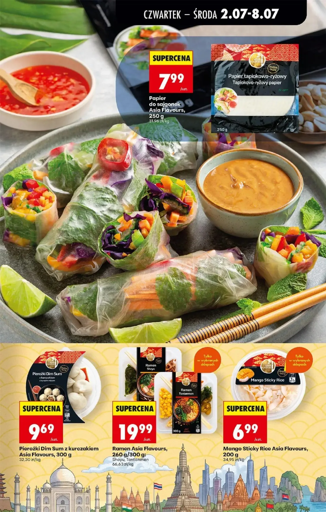 Biedronka gazetka, strona 33 z 80 — Papier do sajgonek Asia Flavours, Pierożki Dim Sum z kurczakiem Asia Flavours, Ramen Asi…
