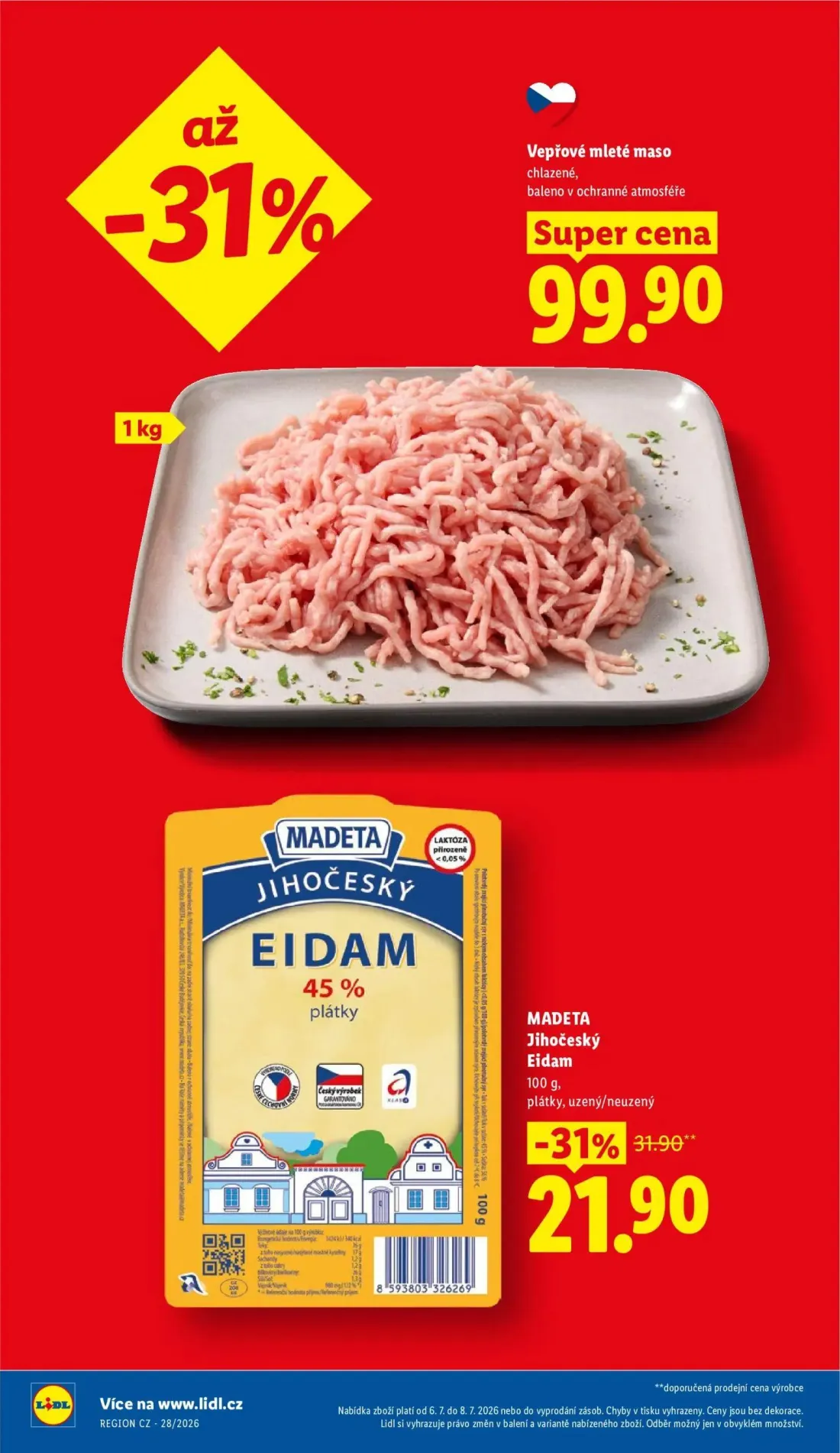 Lidl leták, strana 4 z 47 — Vepřové mleté maso