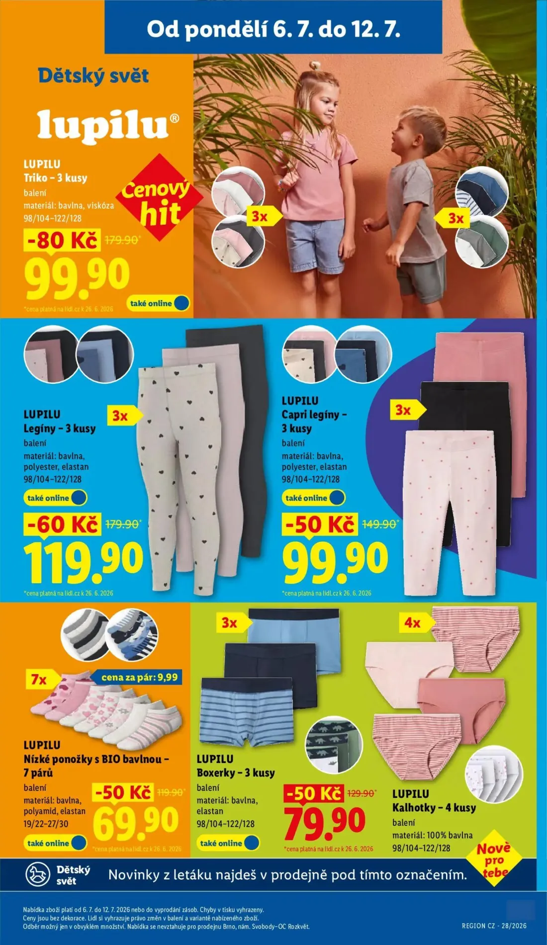 Lidl leták, strana 39 z 47 — Triko - 3 kusy, Legíny - 3 kusy, Capri legíny - 3 kusy
