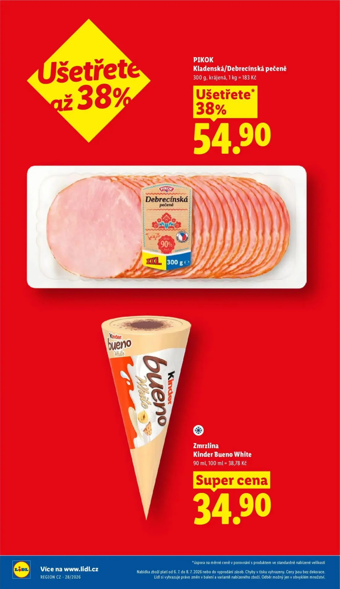 Lidl leták, strana 4 z 57 — Zmrzlina Kinder Bueno White