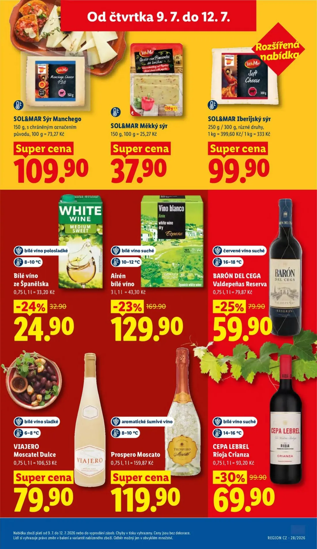 Lidl leták, strana 21 z 57 — Airén bílé víno, CEPA LEBREL Rioja Crianza, BARÓN DEL CEGA Valdepeñas Reserva