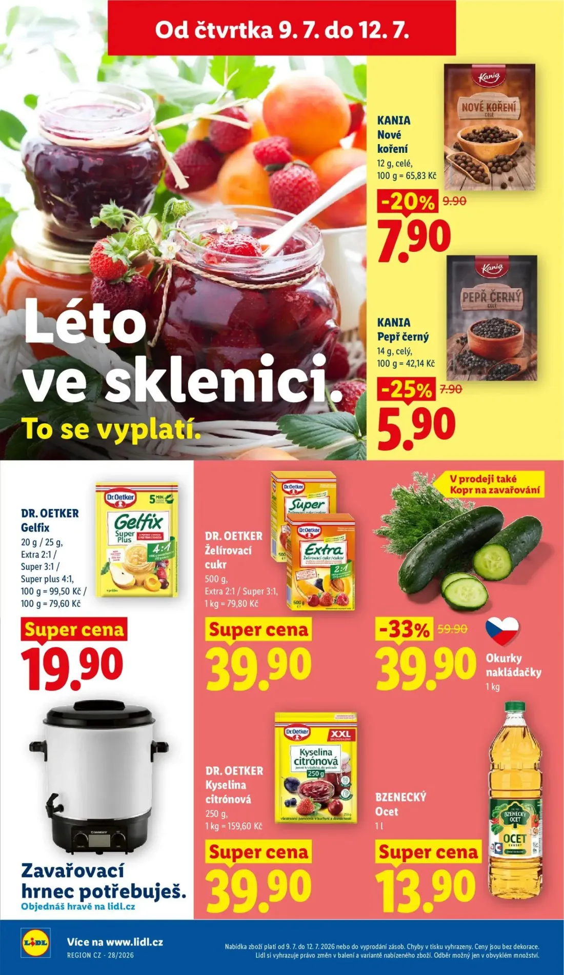 Lidl leták, strana 31 z 57 — Okurky nakládačky, KANIA Nové koření, KANIA Pepř černý