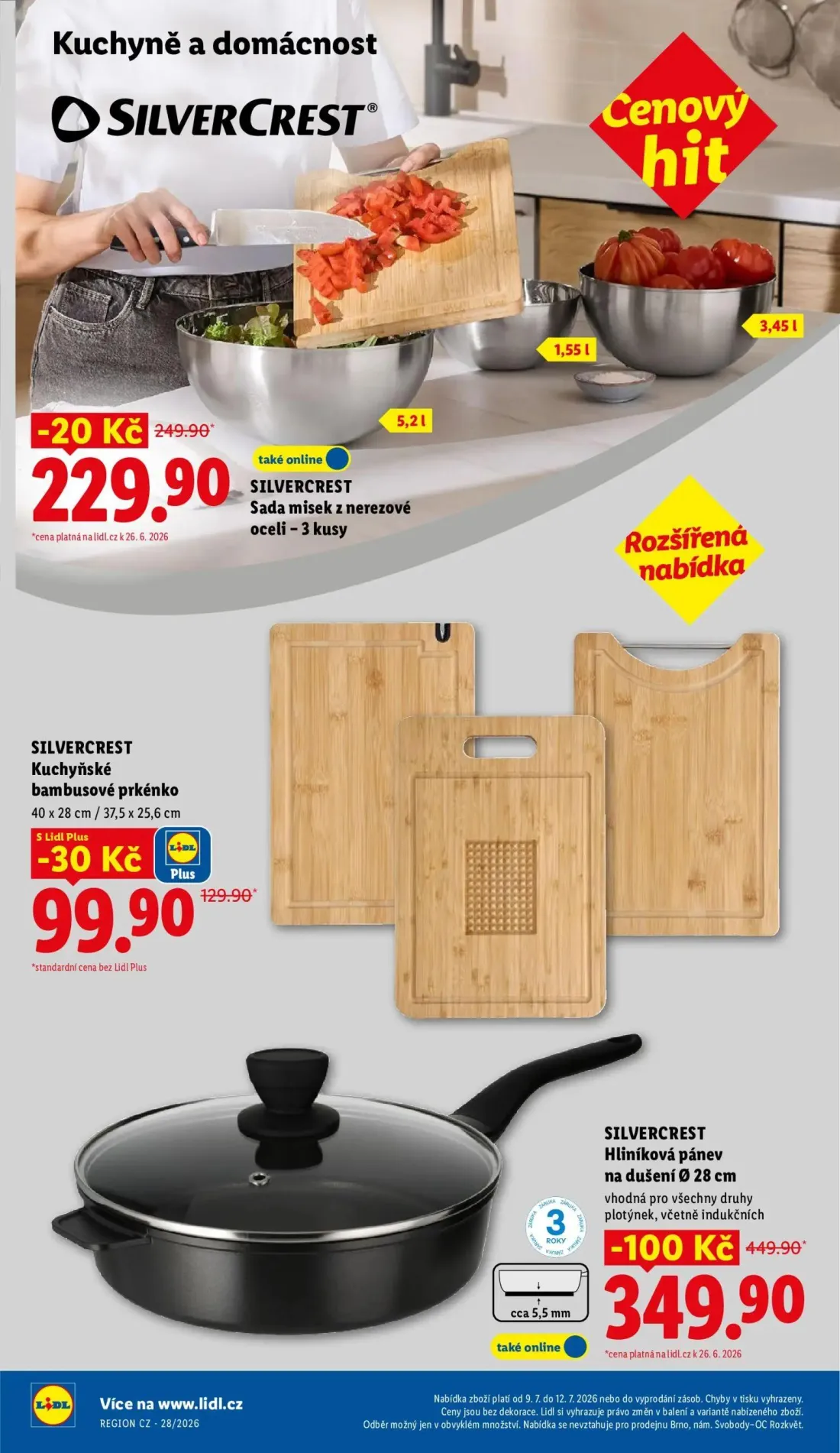 Lidl leták, strana 40 z 57 — SILVERCREST Hliníková pánev na dušení Ø 28 cm, SILVERCREST Kuchyňské bambusové prkénko, SILVERC…