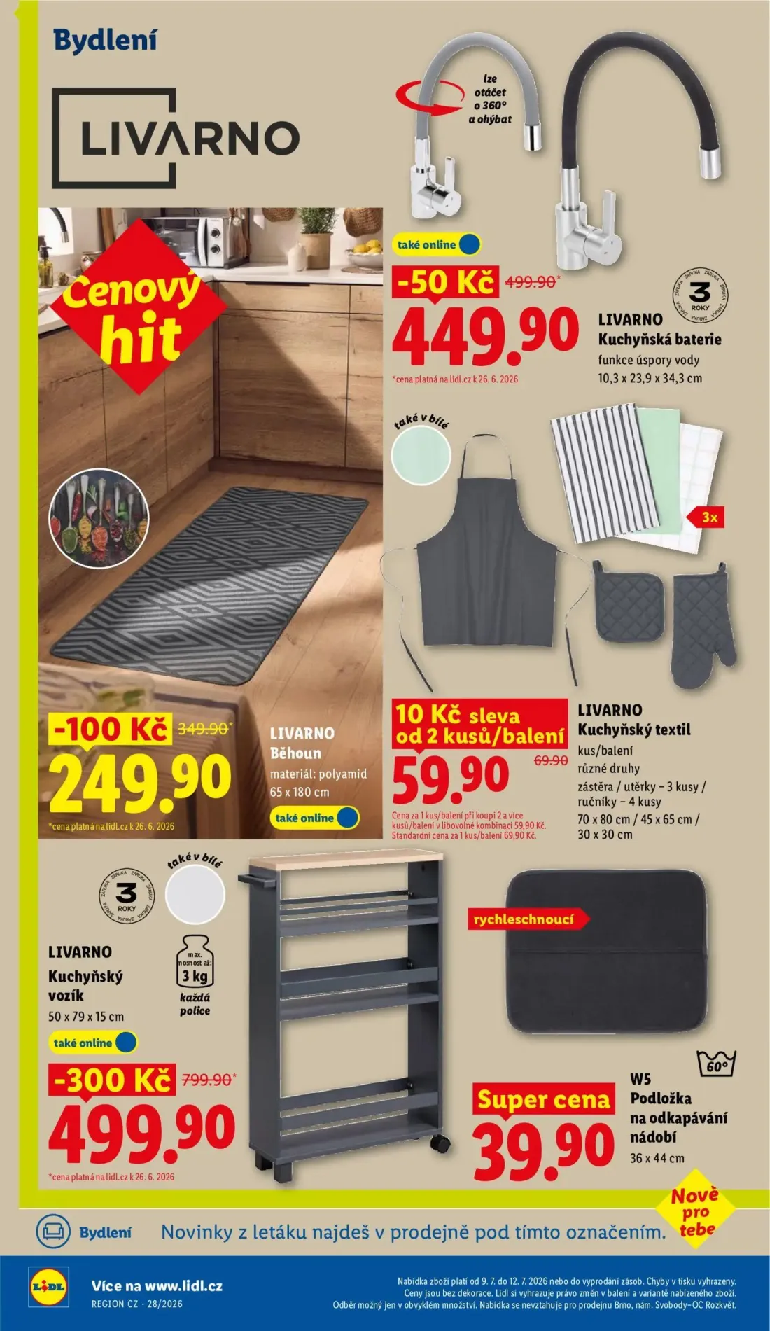 Lidl leták, strana 42 z 57 — Kuchyňský vozík, Kuchyňská baterie