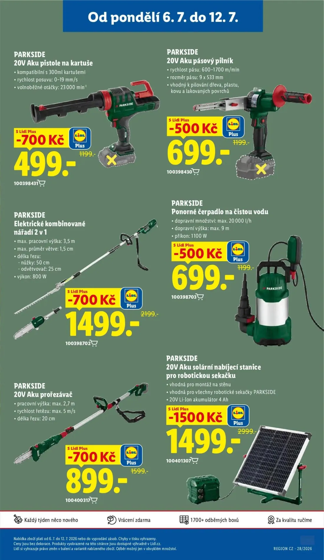 Lidl leták, strana 53 z 57 — 20V Aku solární nabíjecí stanice pro robotickou sekačku, 20V Aku pistole na kartuše, Elektrické…