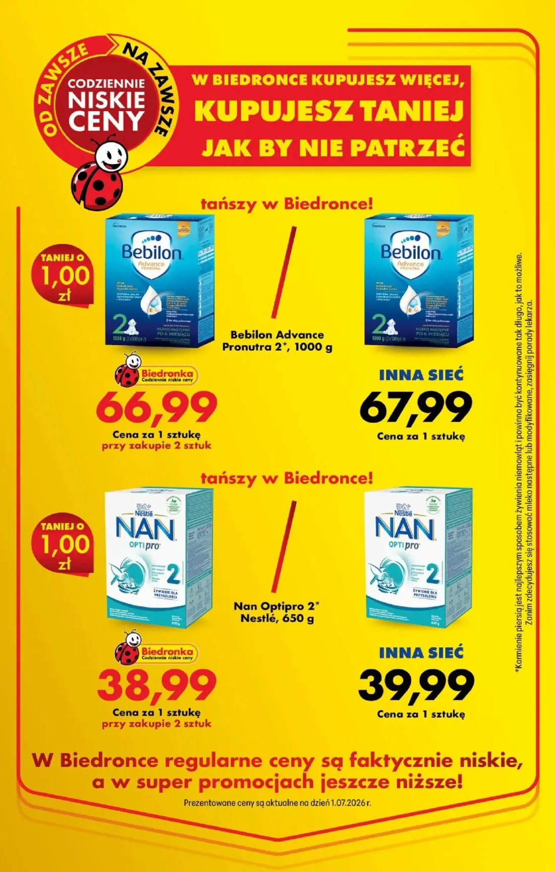Biedronka gazetka, strona 10 z 11 — Bebilon Advance Pronutra 2*, Nan Optipro 2* Nestlé