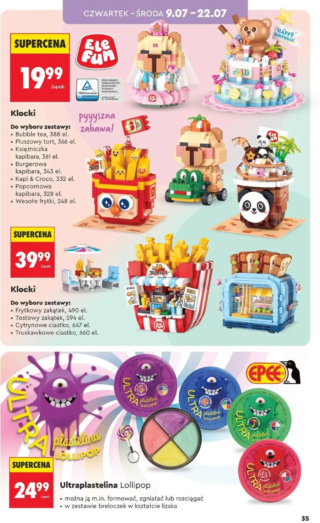Biedronka gazetka, strona 35 z 48 — Klocki, Klocki, Ultraplastelina Lollipop