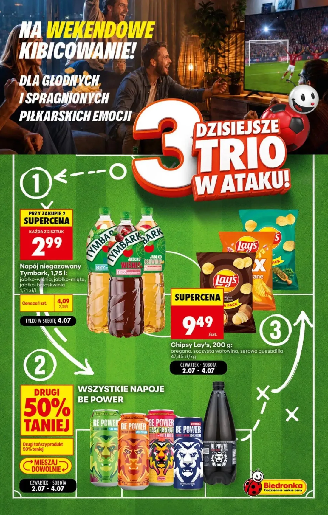 Biedronka gazetka, strona 2 z 9 — Napój niegazowany Tymbark, Chipsy Lay's