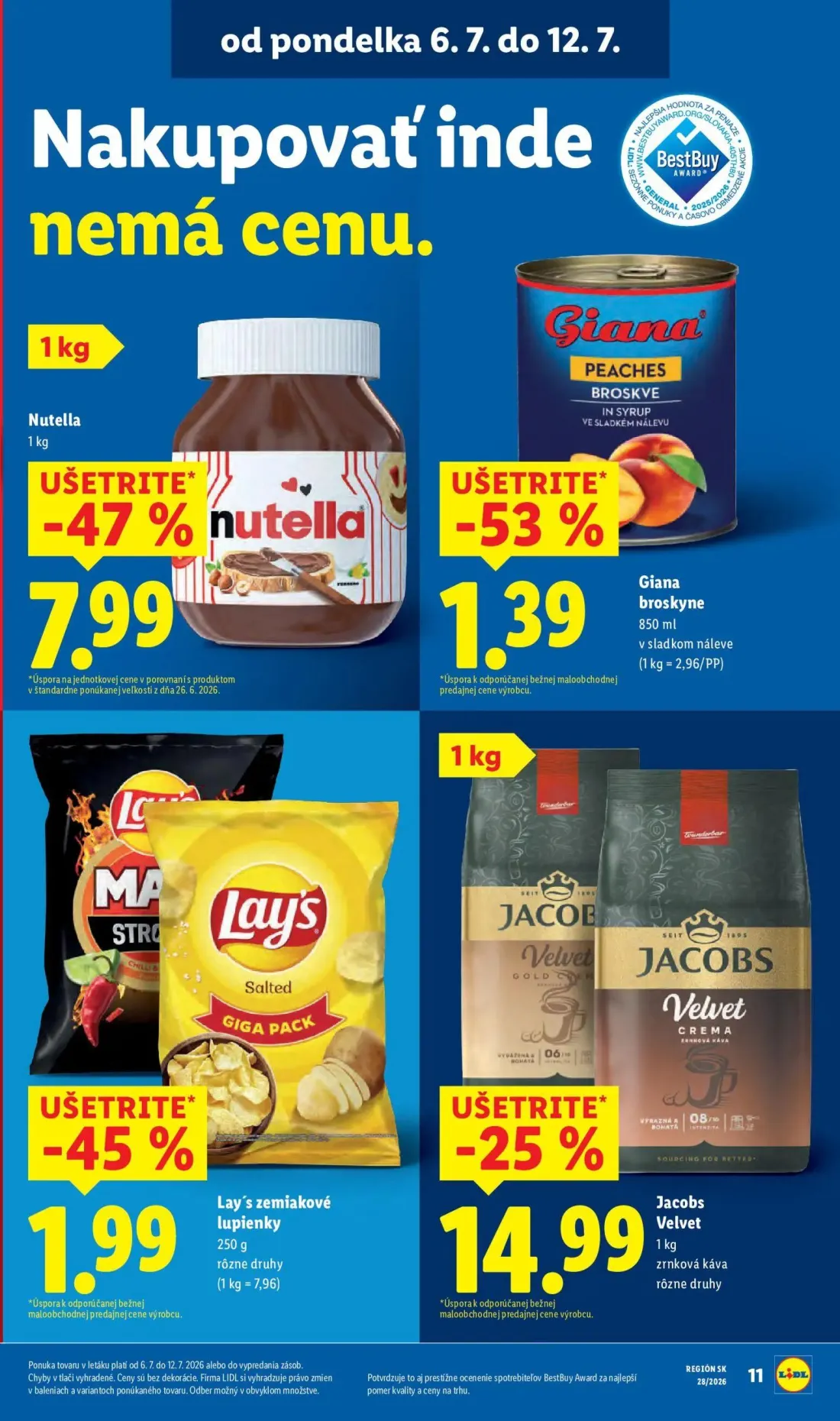 Lidl leták, strana 21 z 109 — Jacobs Velvet zrnková káva