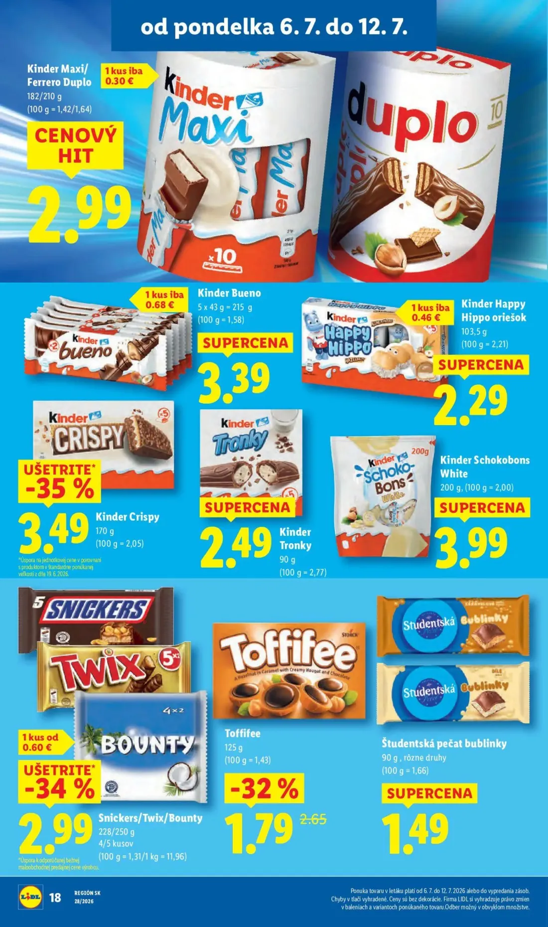 Lidl leták, strana 28 z 109 — Kinder Maxi/ Ferrero Duplo, Kinder Maxi/ Ferrero Duplo, Kinder Bueno