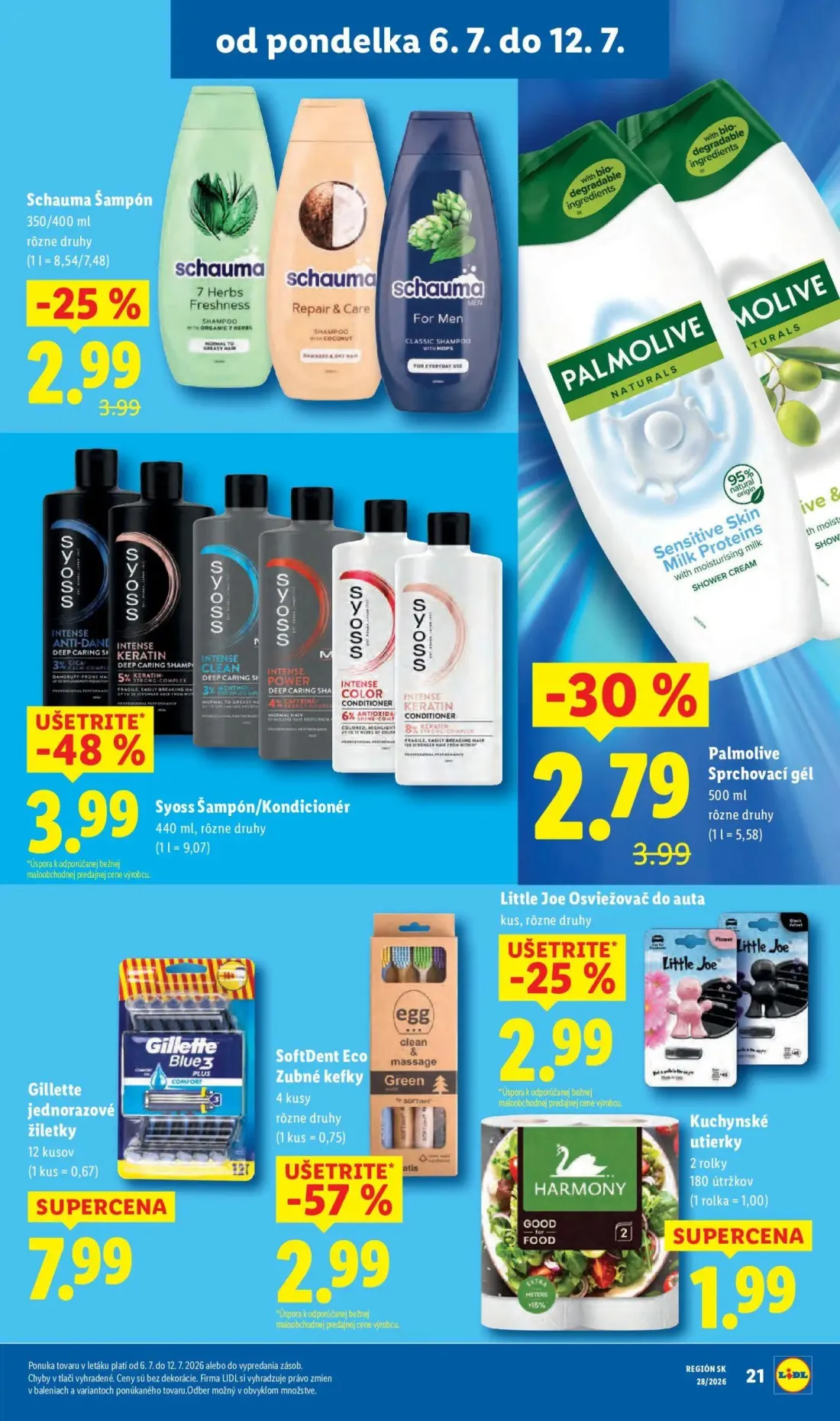 Lidl leták, strana 35 z 109 — Palmolive Sprchovací gél, Schauma Šampón, Syoss Šampón/Kondicionér
